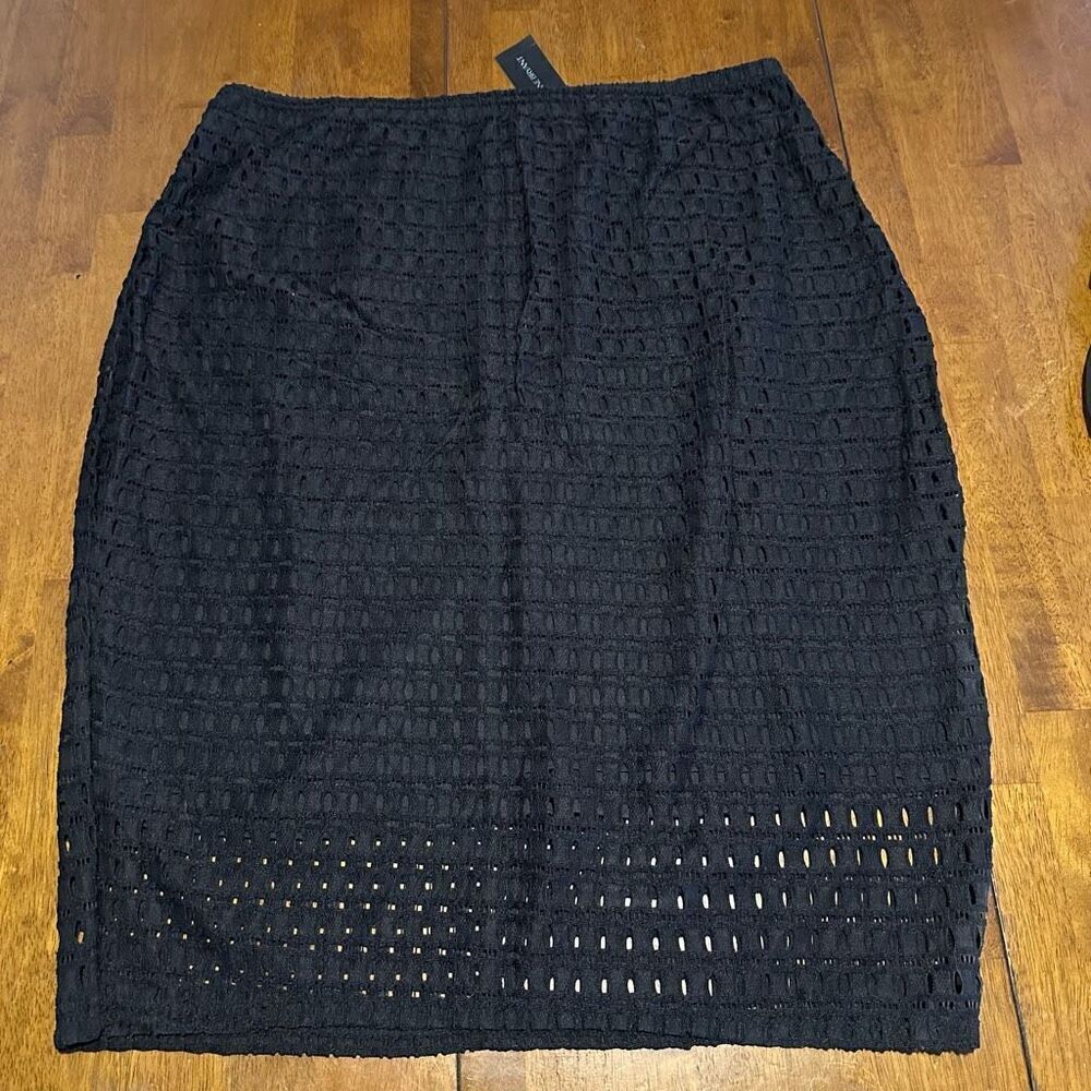 Lane Bryant Eyelet layered Black Pencil Skirt Womens New With Tags Size 18